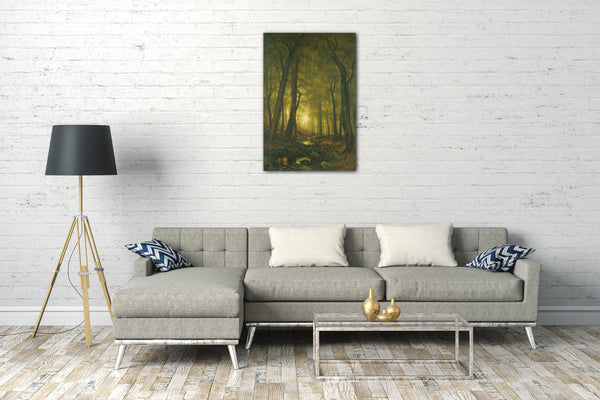 Leinwandbild Worthington Whittredge - Abend im Wald