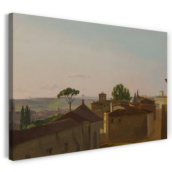 Leinwandbild Simon Denis - Blick auf den Quirinal Hügel, Rom
