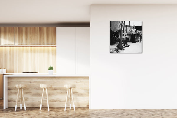 Leinwandbild Hugo von Habermann - Im Atelier