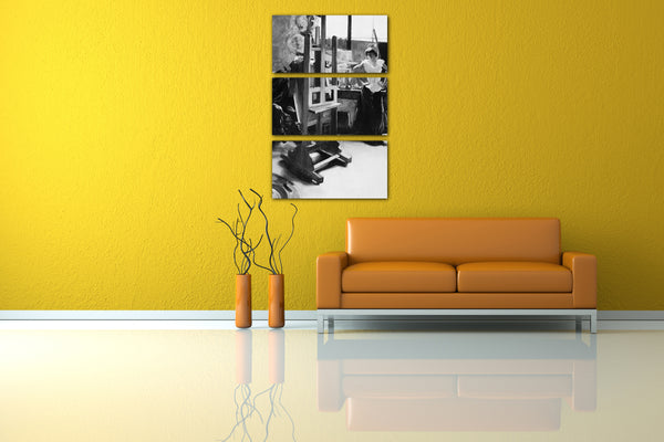 Leinwandbild Hugo von Habermann - Im Atelier
