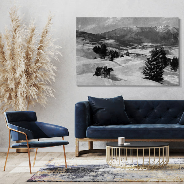 Leinwandbild Edward Martin Taber - Mount Mansfield im Winter