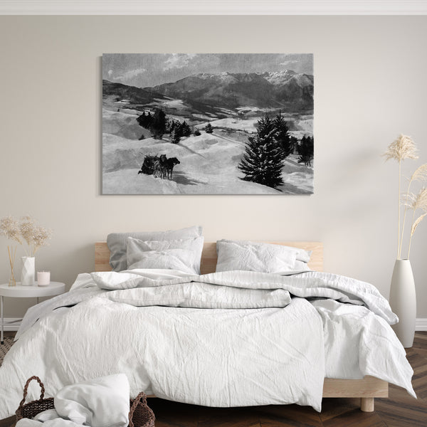 Leinwandbild Edward Martin Taber - Mount Mansfield im Winter