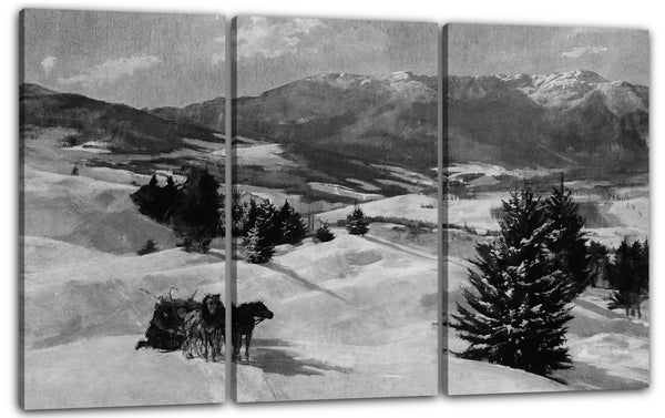 Leinwandbild Edward Martin Taber - Mount Mansfield im Winter
