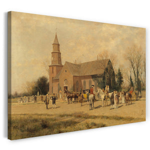 Leinwandbild Alfred Wordsworth Thompson - Old Bruton Church, Williamsburg, Virginia, in der Zeit von Lord Dunmore