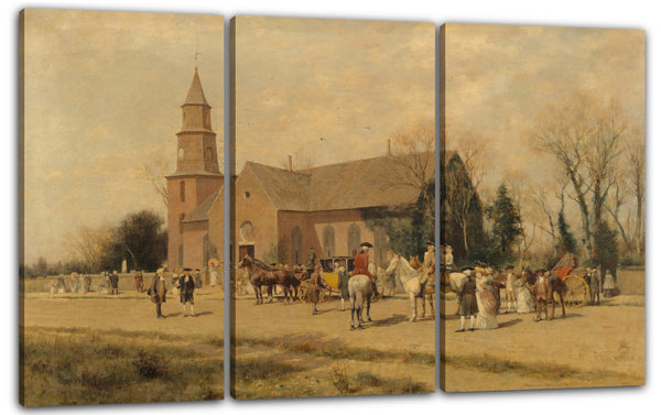 Leinwandbild Alfred Wordsworth Thompson - Old Bruton Church, Williamsburg, Virginia, in der Zeit von Lord Dunmore