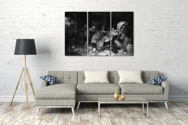 Leinwandbild David Ryckaert III - Rustikales Interieur