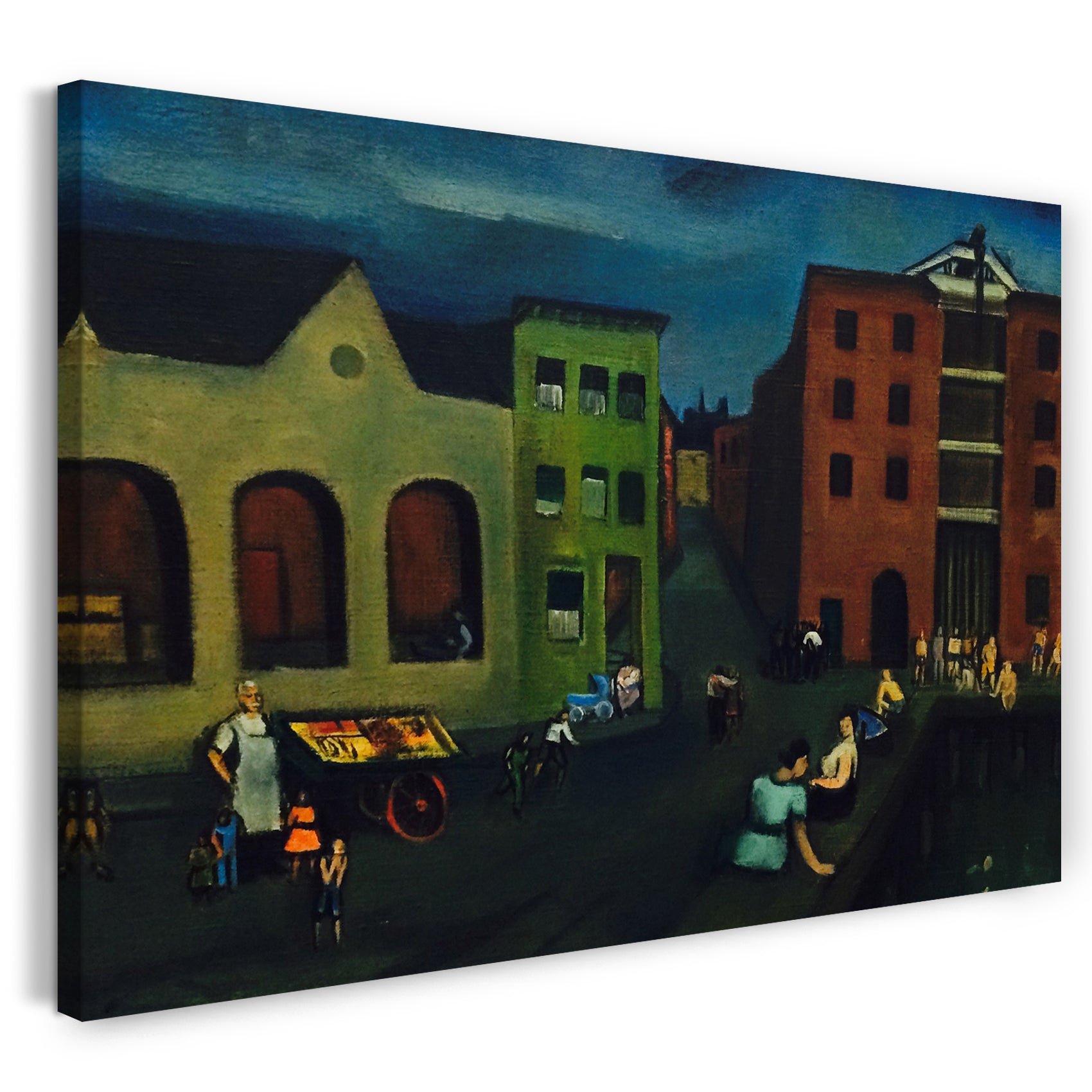 Leinwandbild Joseph De Martini - Docks am Sonntag
