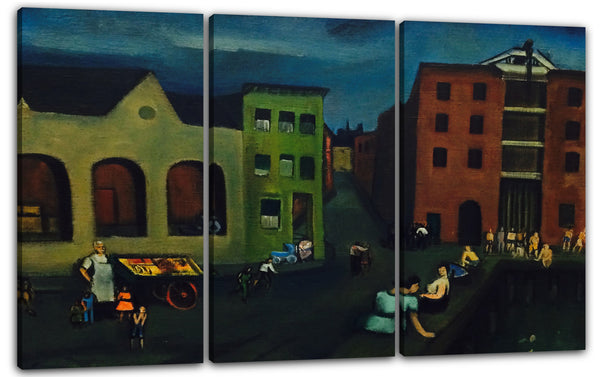 Leinwandbild Joseph De Martini - Docks am Sonntag