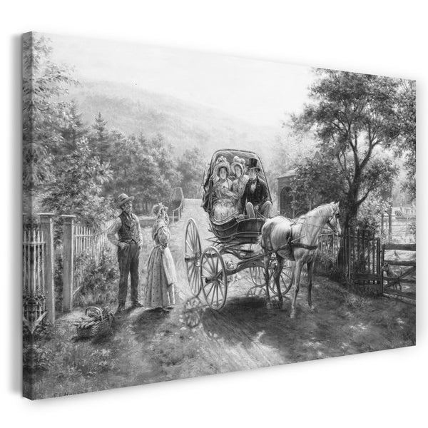 Leinwandbild Edward Lamson Henry - Eine Kutschenfahrt