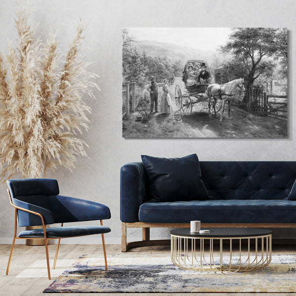 Leinwandbild Edward Lamson Henry - Eine Kutschenfahrt
