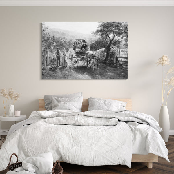 Leinwandbild Edward Lamson Henry - Eine Kutschenfahrt