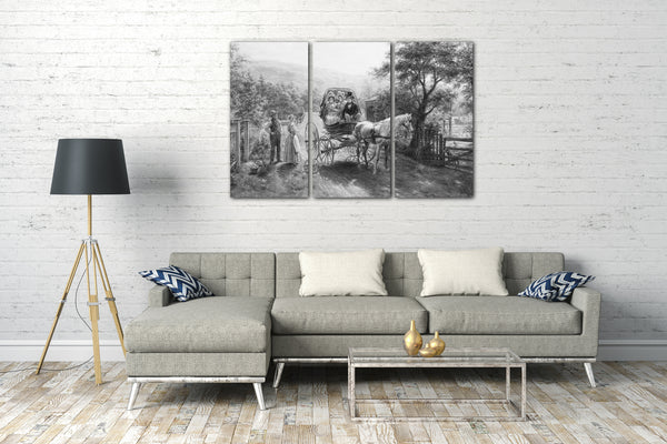 Leinwandbild Edward Lamson Henry - Eine Kutschenfahrt