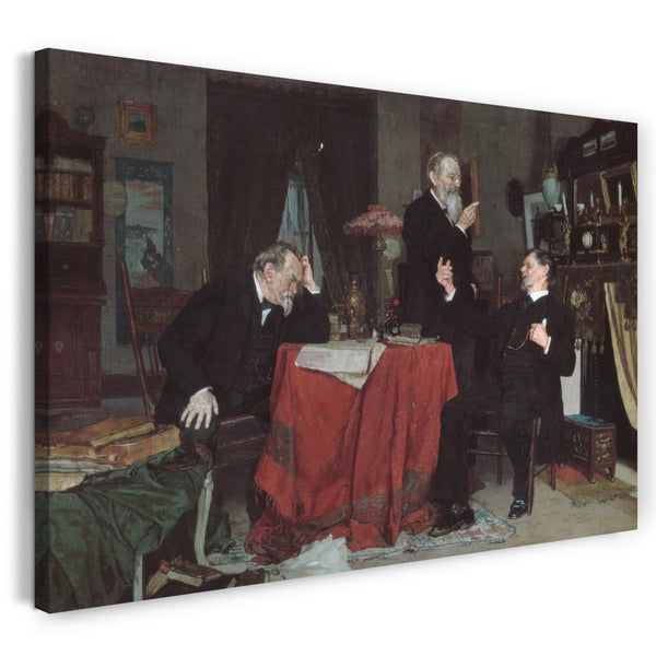 Leinwandbild Louis Moeller - Eine Diskussion