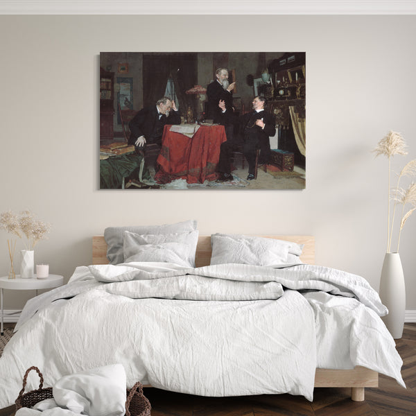 Leinwandbild Louis Moeller - Eine Diskussion