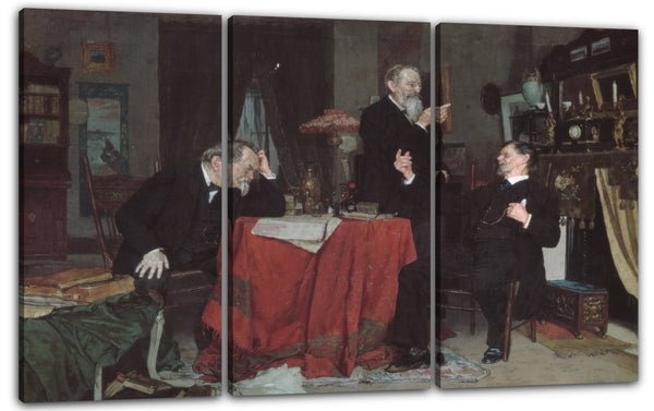 Leinwandbild Louis Moeller - Eine Diskussion