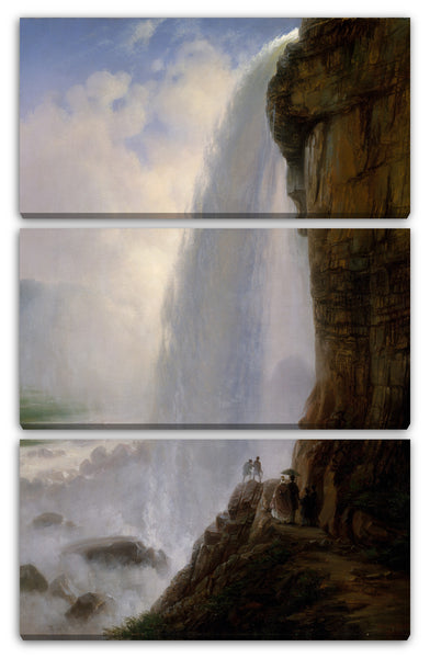 Leinwandbild Ferdinand Richardt - Unter den Niagarafällen