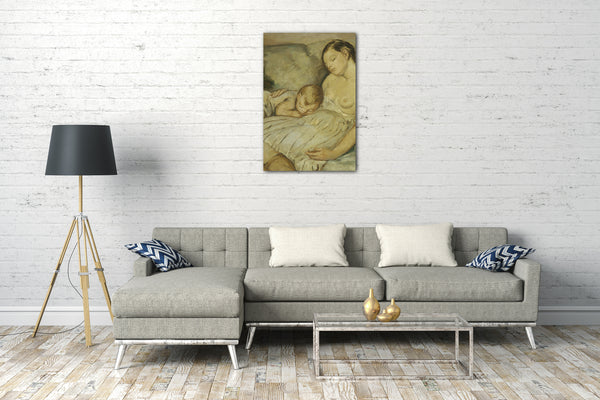 Leinwandbild Anne Goldthwaite - Das grüne Sofa