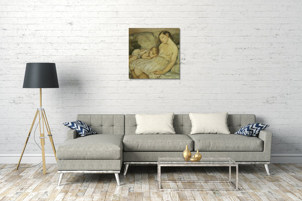 Leinwandbild Anne Goldthwaite - Das grüne Sofa
