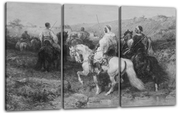 Leinwandbild Adolf Schreyer - Araber beim Marsch