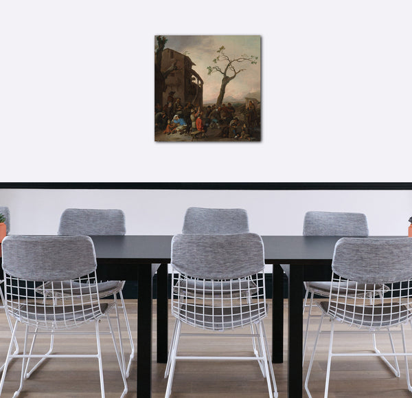 Leinwandbild Johannes Lingelbach - Bauern tanzen