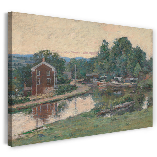 Leinwandbild Theodore Robinson - Abend im Schloss, Napanoch, New York