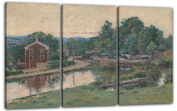 Leinwandbild Theodore Robinson - Abend im Schloss, Napanoch, New York