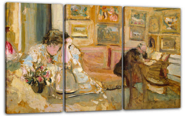 Leinwandbild Edouard Vuillard - Jos und Lucie Hessel im Kleinen Salon, Rue de Rivoli