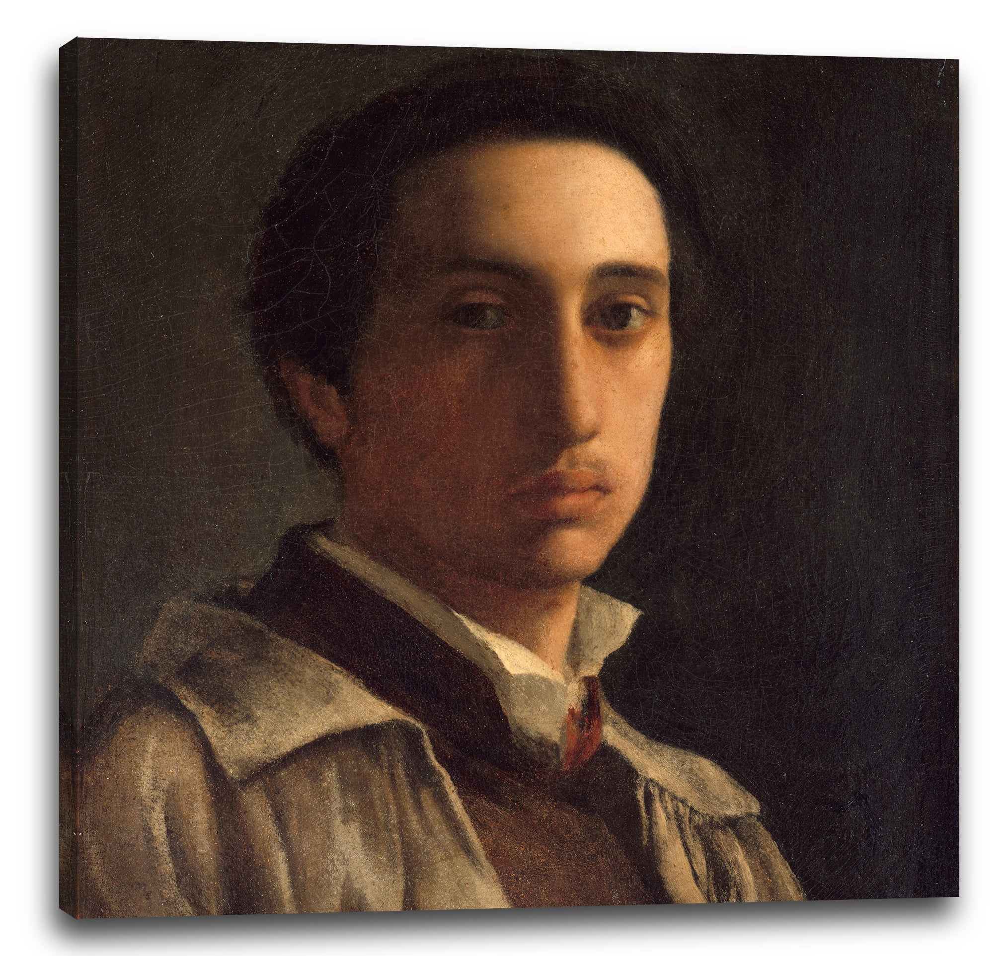 Leinwandbild Edgar Degas - Selbstporträt