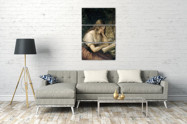 Leinwandbild Daniel Huntington - Studie in einem Wald