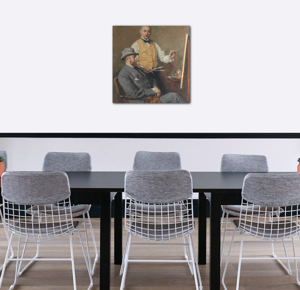 Leinwandbild Gari Melchers - Im Atelier (Gari Melchers und Hugo Reisinger)