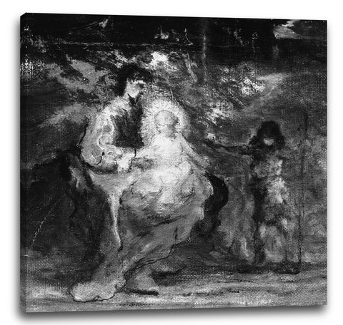 Leinwandbild Robert Loftin Newman - Madonna mit Kind und kleinem Johannes