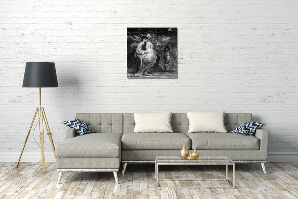 Leinwandbild Robert Loftin Newman - Madonna mit Kind und kleinem Johannes