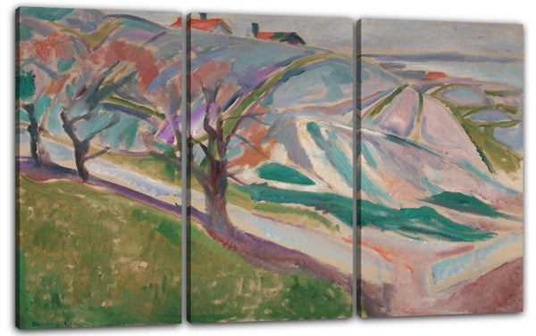 Leinwandbild Edward Munch - Landschaft, Kragerø