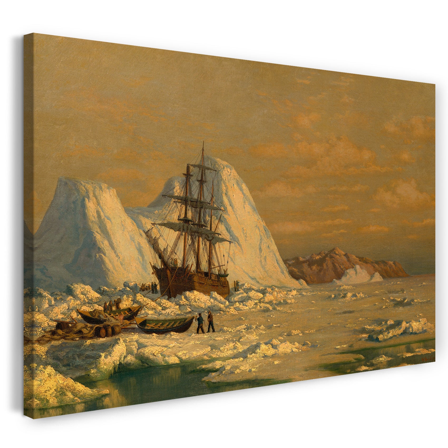 Leinwandbild William Bradford - An Incident of Whaling