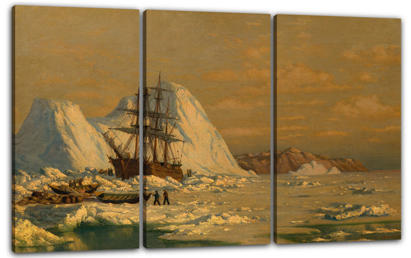 Leinwandbild William Bradford - An Incident of Whaling