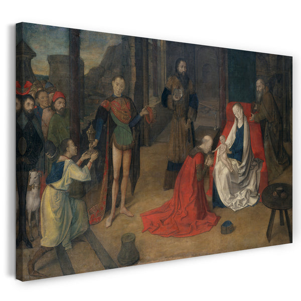 Leinwandbild Justus von Gent - Die Anbetung der Könige