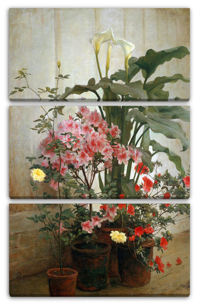 Leinwandbild George Cochran Lambdin - Seite eines Gewächshauses