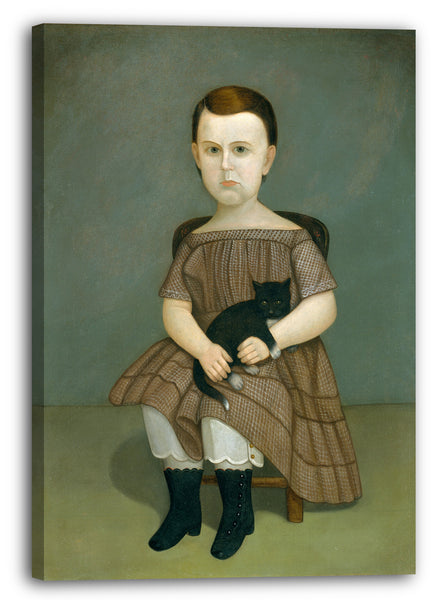 Leinwandbild ca. 1860 - Martha Bartlett mit Kätzchen