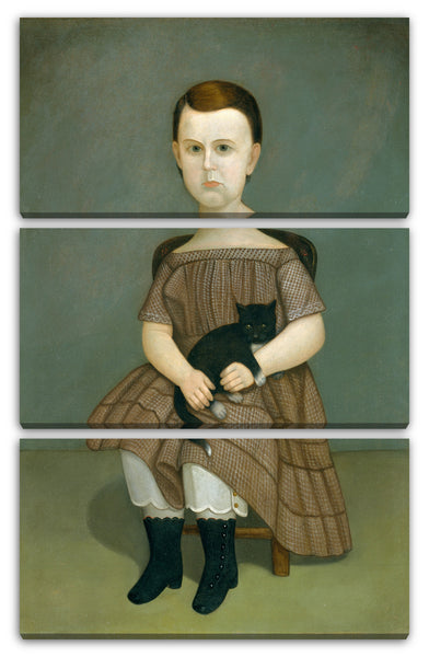 Leinwandbild ca. 1860 - Martha Bartlett mit Kätzchen