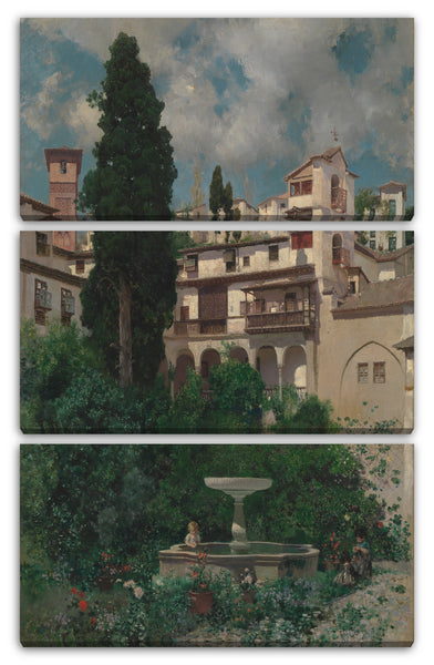 Leinwandbild Martín Rico y Ortega - Ein spanischer Garten