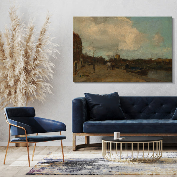 Leinwandbild Jacob Maris - Kanal-Seite