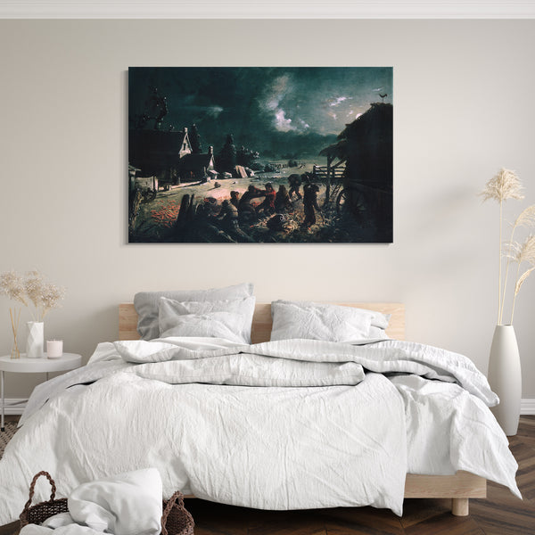 Leinwandbild David Gilmour Blythe - Corn Husking