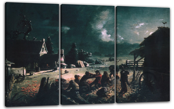 Leinwandbild David Gilmour Blythe - Corn Husking