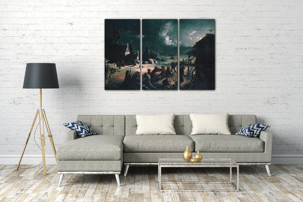 Leinwandbild David Gilmour Blythe - Corn Husking