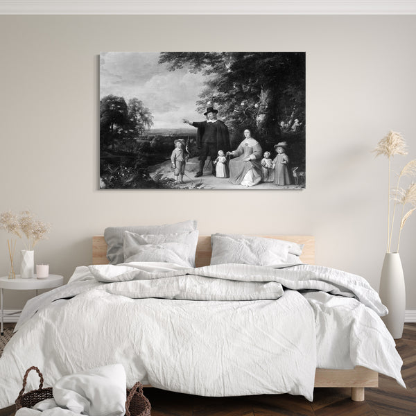 Leinwandbild Jacques d'Arthois - Familiengruppe in einer Landschaft