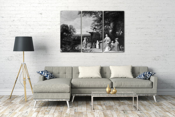Leinwandbild Jacques d'Arthois - Familiengruppe in einer Landschaft