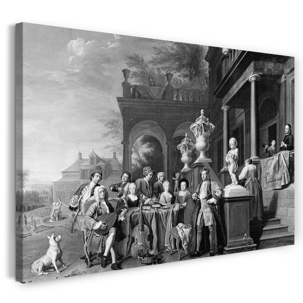 Leinwandbild Peter Jacob Horemans - Ein musikalisches Treffen am Hof des Kurfürsten Karl Albrecht von Bayern