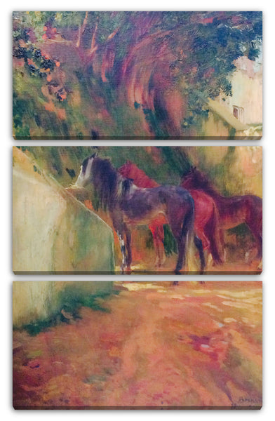 Leinwandbild Paul-Albert Besnard - Pferde