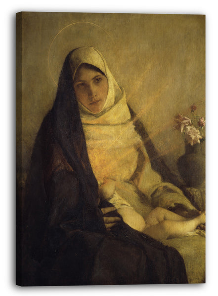 Leinwandbild Pascal-Adolphe-Jean Dagnan-Bouveret - Madonna der Rose