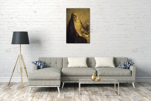 Leinwandbild Pascal-Adolphe-Jean Dagnan-Bouveret - Madonna der Rose